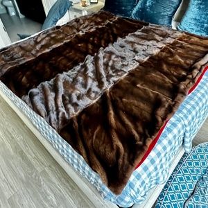 Rare Ralph Lauren Real Mink Bedspread